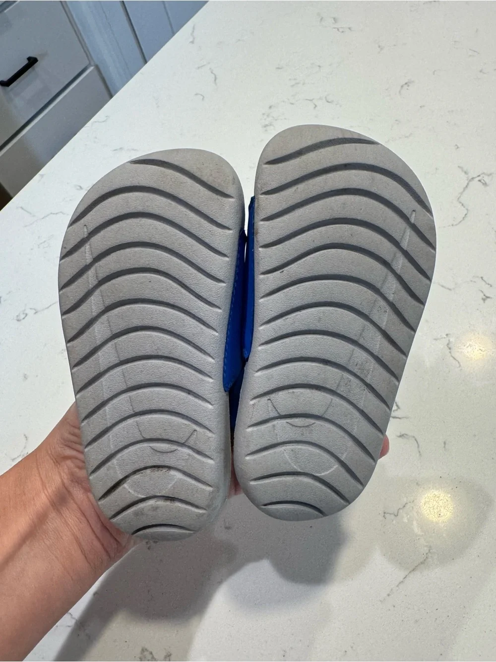 (Size 7) Nike Toddler Boy's Kawa Slide SE2 Sandals Blue/White Slides Sandals